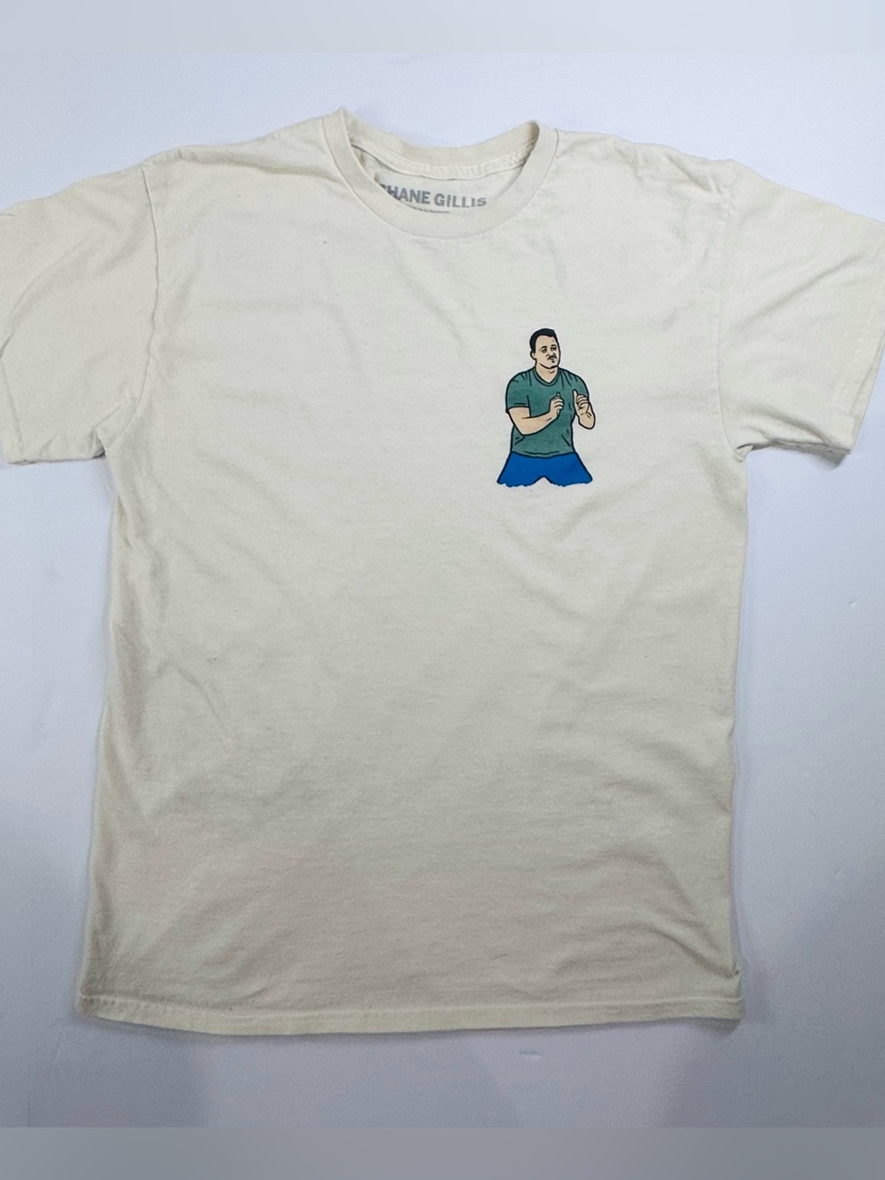 Shane Gillis Live 2025 Tour Graphic Tee Cream Off White T-Shirt Medium